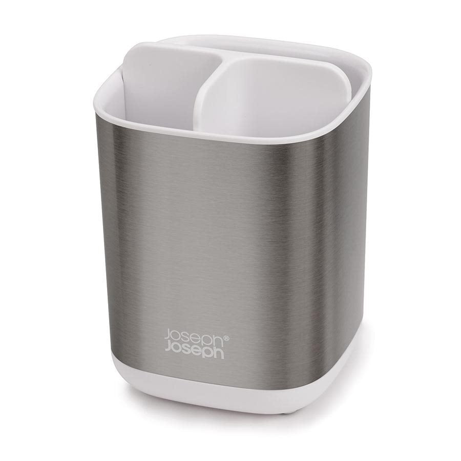 Joseph Joseph EasyStore Small Steel Toothbrush Caddy White