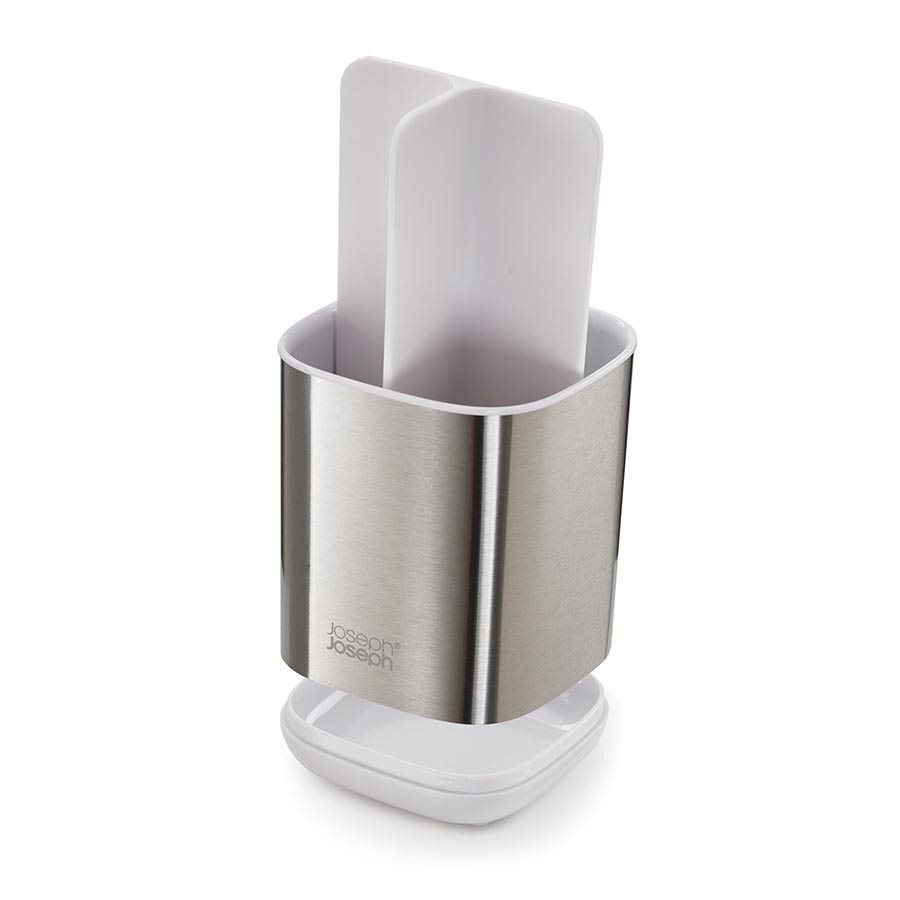 Joseph Joseph EasyStore Small Steel Toothbrush Caddy White