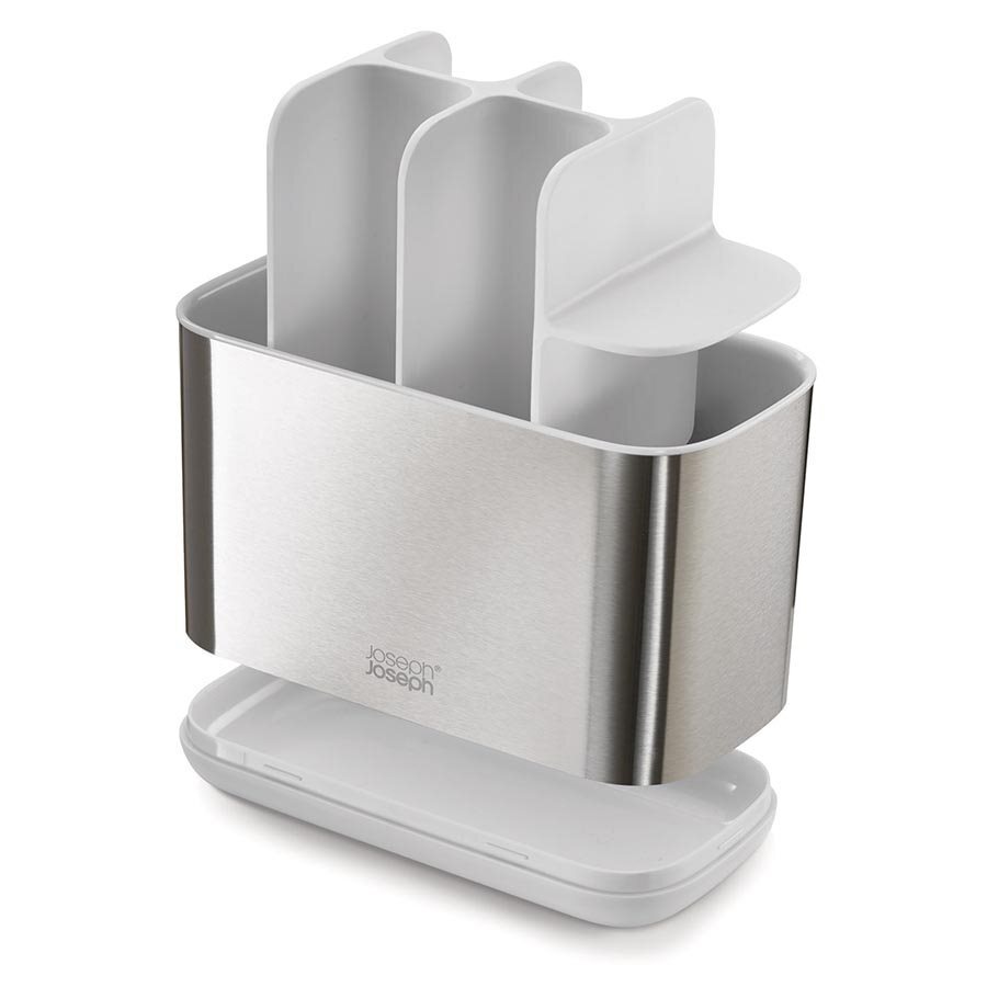 Joseph Joseph EasyStore Large Steel Toothbrush Caddy White
