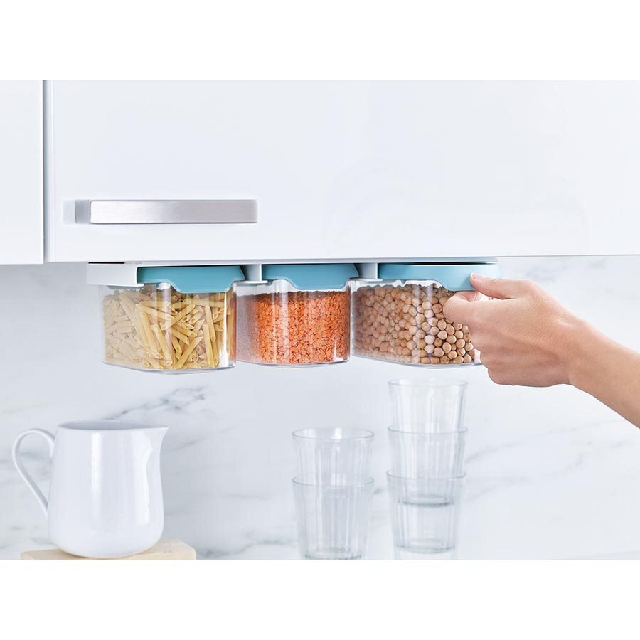 Joseph Joseph Cupboard Store Food Storage 3x900ml Light Opal