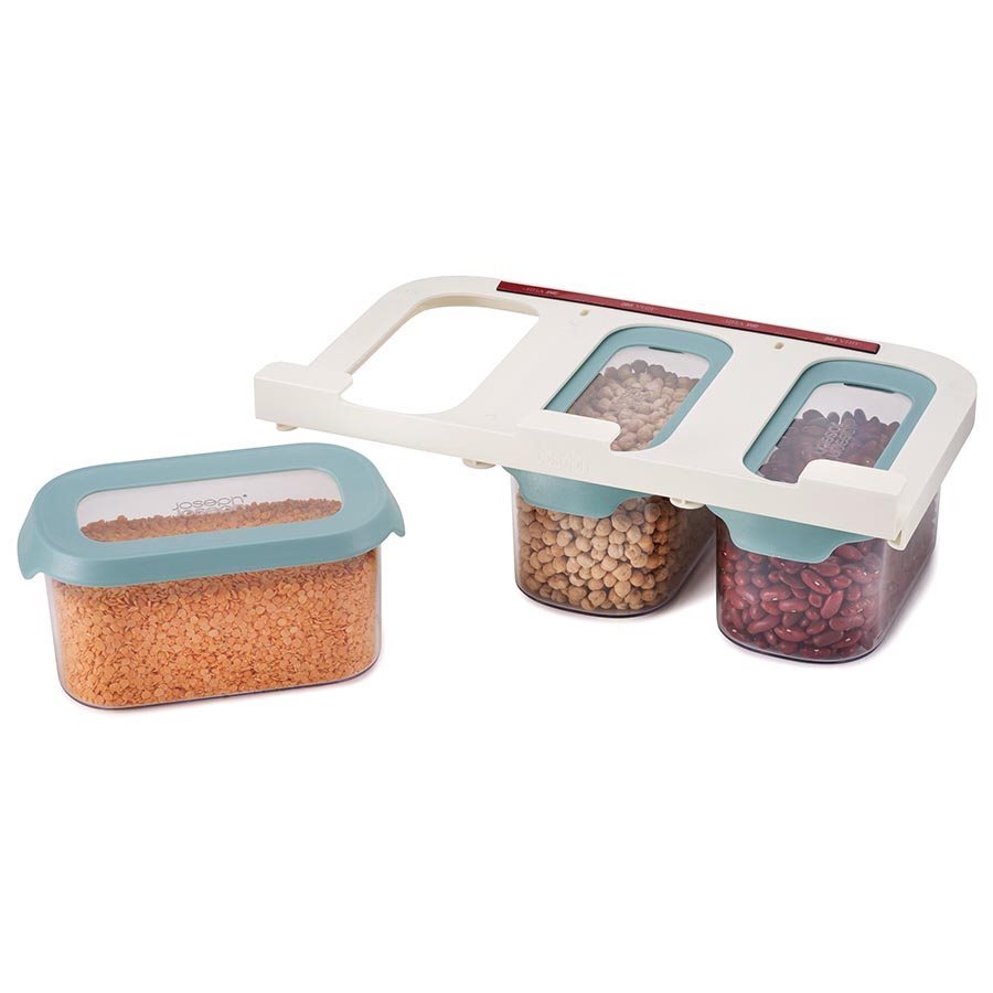 Joseph Joseph Cupboard Store Food Storage 3x900ml Light Opal