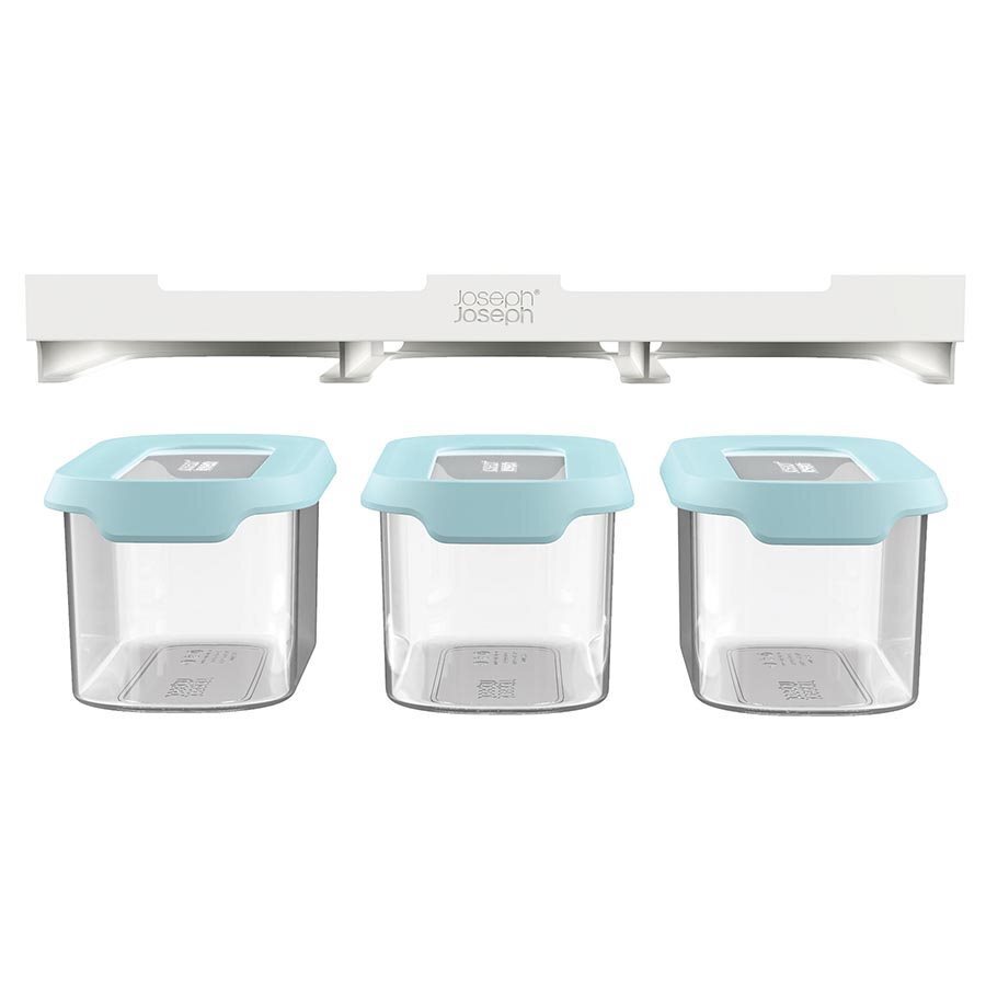 Joseph Joseph Cupboard Store Food Storage 3x900ml Light Opal