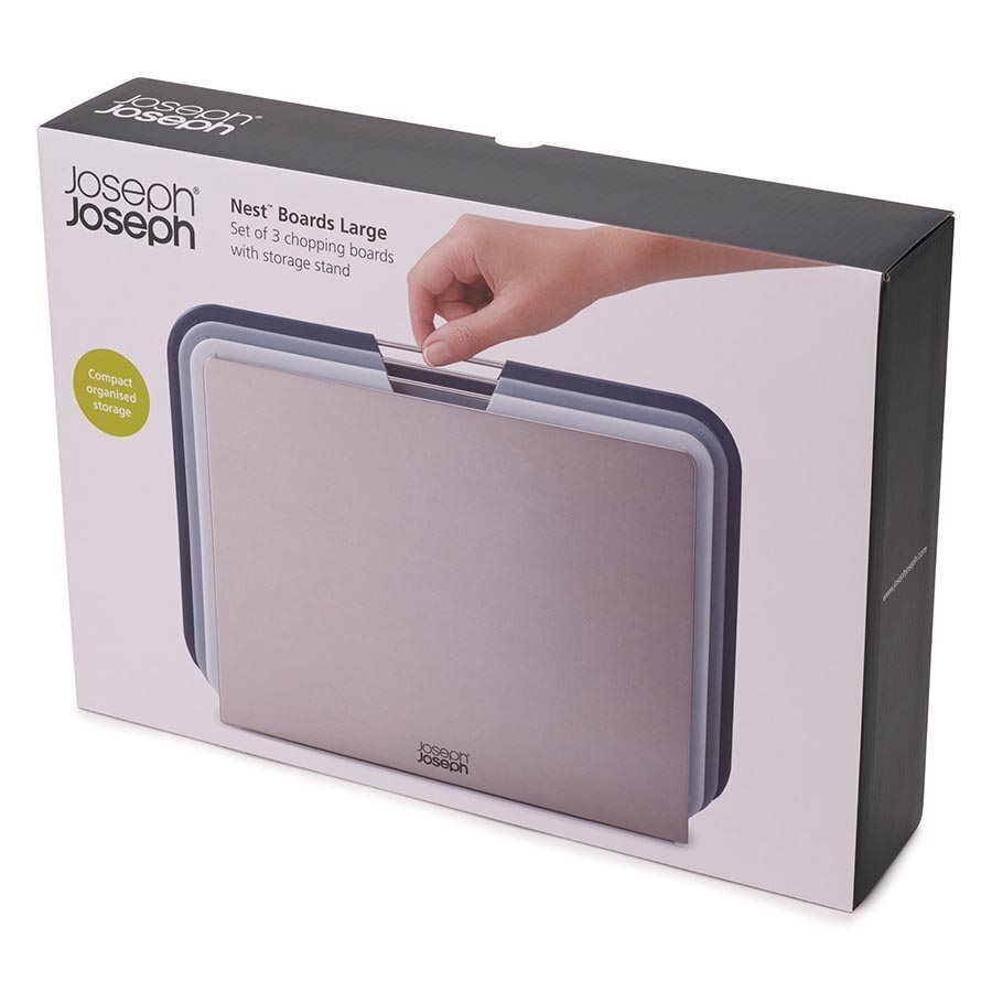 Joseph Joseph Nest 3-Piece Large Chopping Board Set - Grey