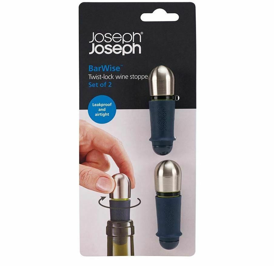 Joseph Joseph BarWise Twist-Lock Wine Stoppers Set of 2