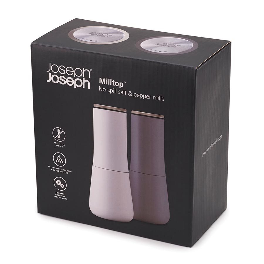 Joseph Joseph Milltop Salt and Pepper No-Spill Mill Set