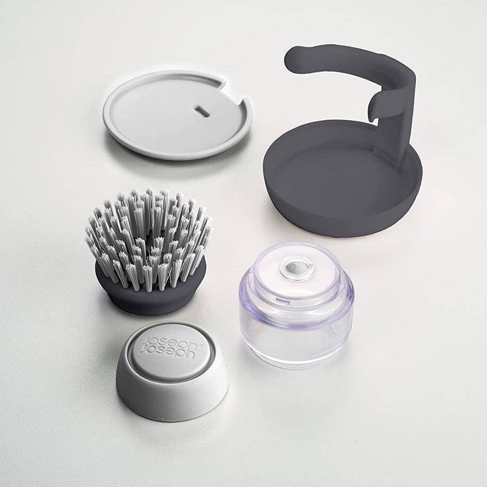 Joseph Joseph Palm Scrub Soap Dispensing Brush - Grey