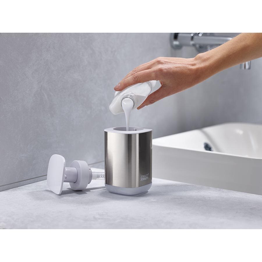 Joseph Joseph Presto Steel Soap Dispenser White