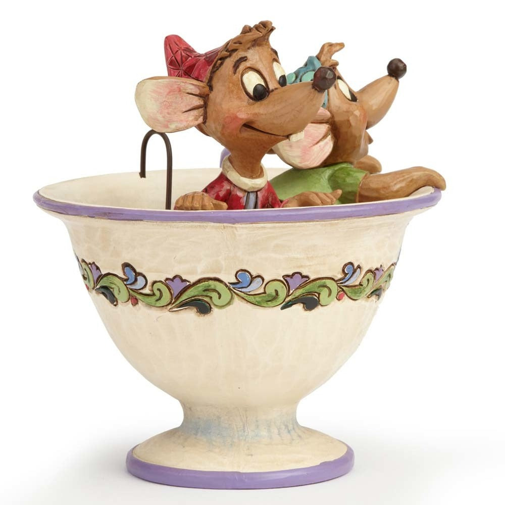 Jim Shore Disney Traditions Jaq and Gus in Teacup Figurine