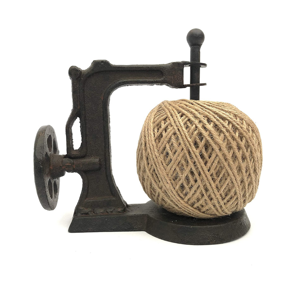 Vintage Cast Iron Sewing Machine Twine Dispenser