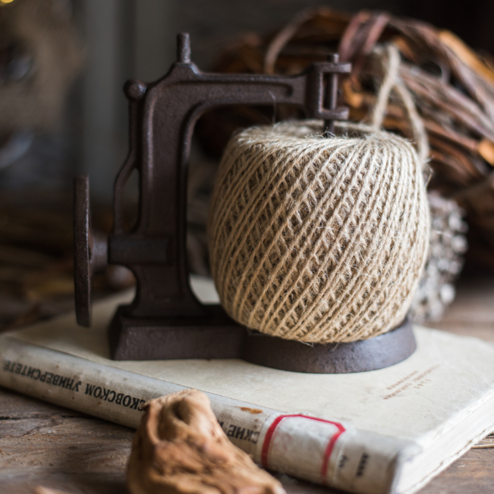 Vintage Cast Iron Sewing Machine Twine Dispenser