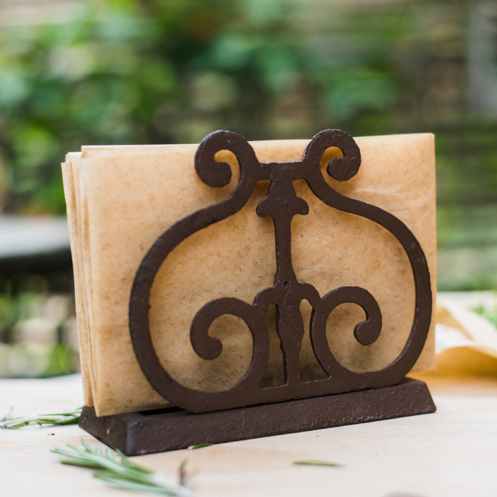 Vintage Cast Iron Spoon & Fork Napkin Holder