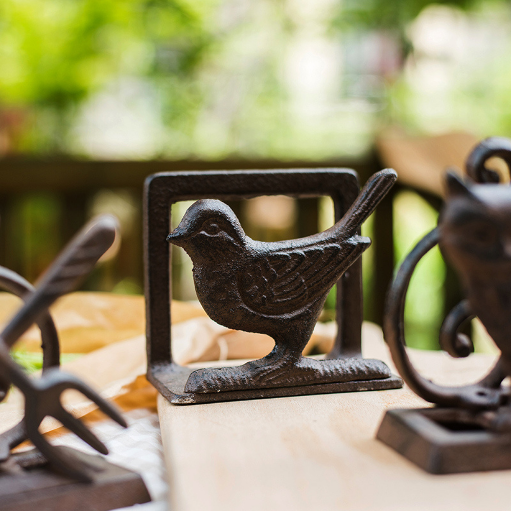 Vintage Cast Iron Bird Napkin Holder