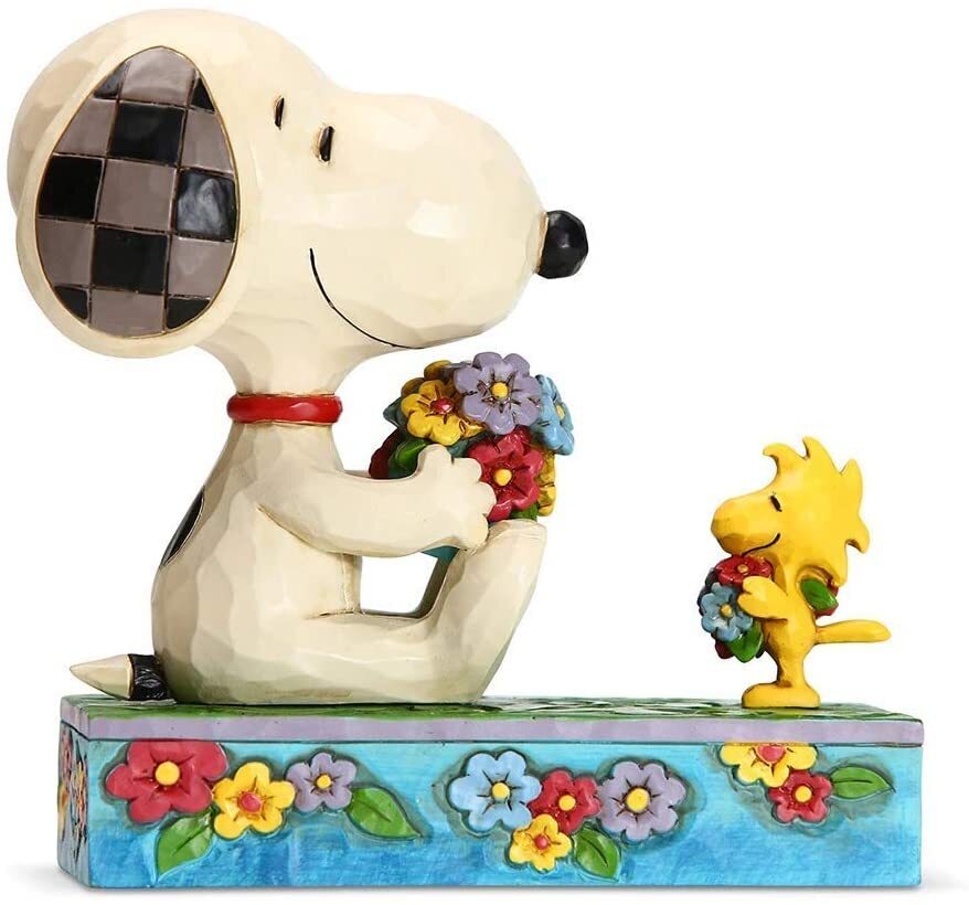 Peanuts by Jim Shore Snoopy Woodstock with Flowers