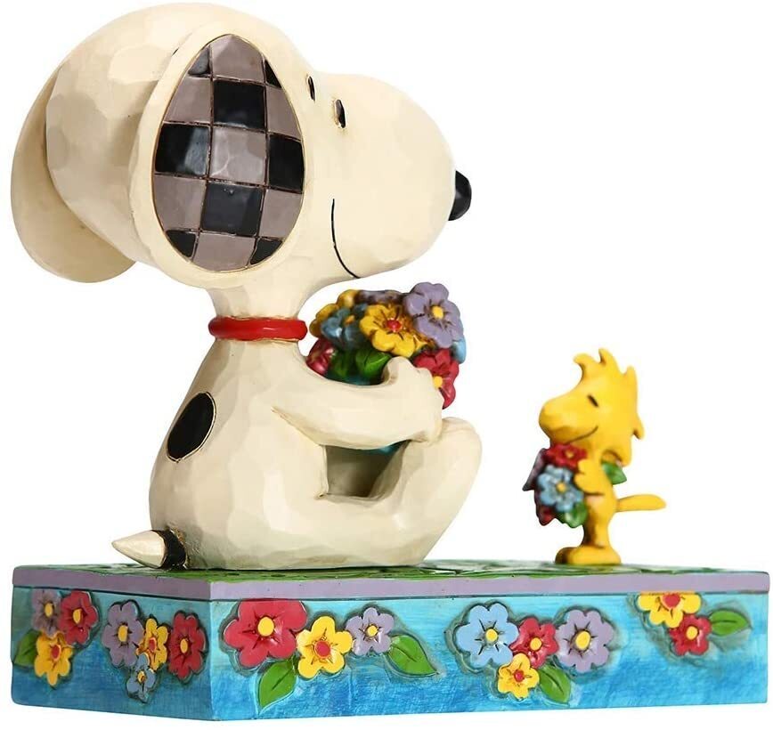 Peanuts by Jim Shore Snoopy Woodstock with Flowers