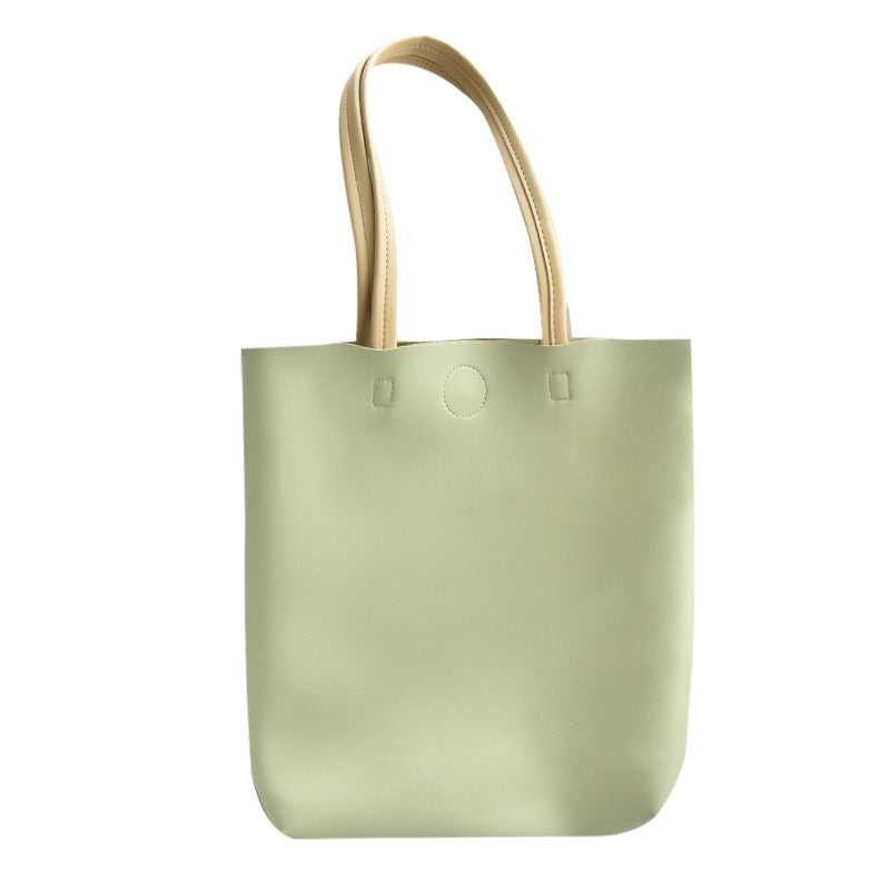 Minimalist Double Handle Mint Tote Bag