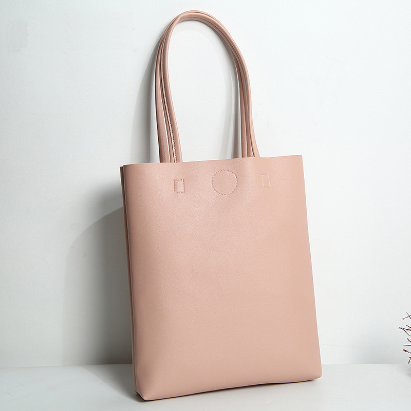 Minimalist Double Handle Blush Pink Tote Bag