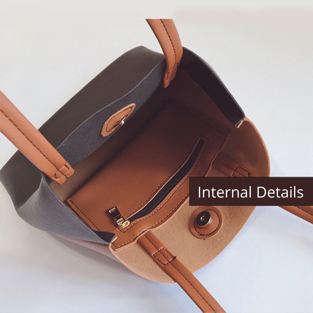 Minimalist Double Handle Tan Tote Bag