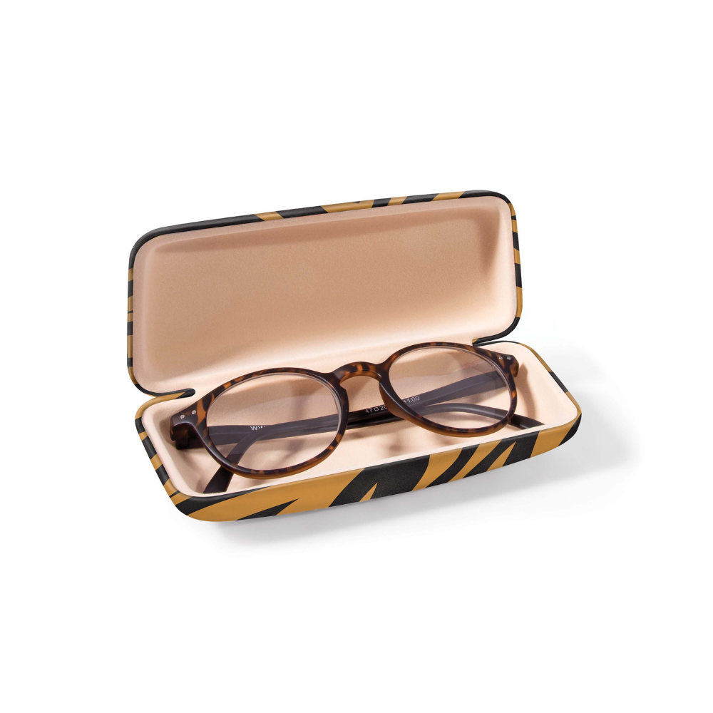 IS GIFT Glasses Case Animal Print Assorted