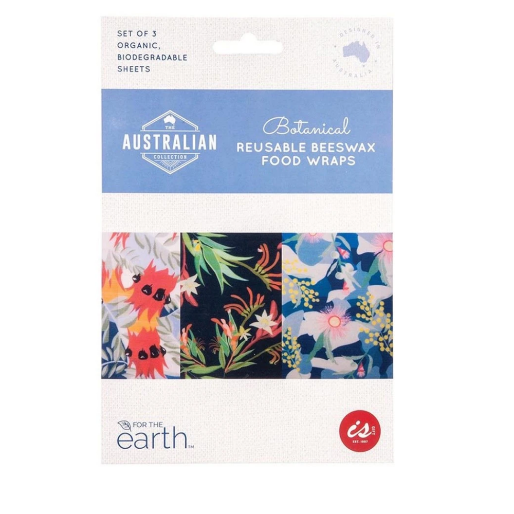 Reusable Organic & Biodegradable Beeswax Food Wraps (Set of 3) - Bontanical
