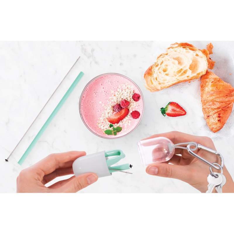 IS Gift Foldaway Silicone Straw Set