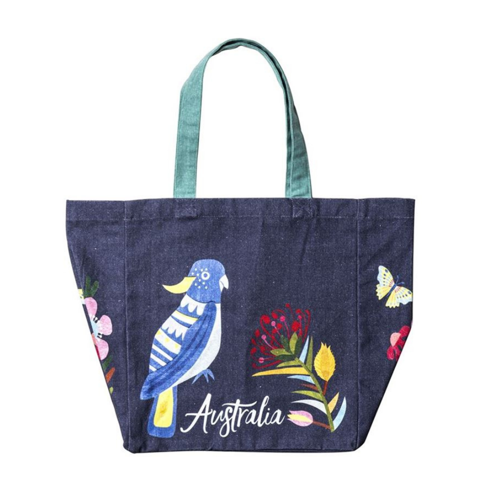 Australiana Blue Birdlife Tote