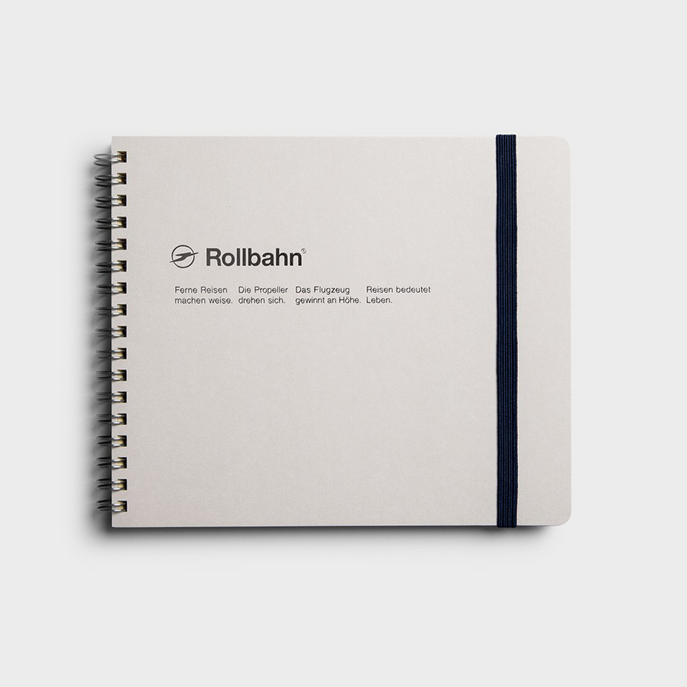 Delfonics Rollbahn Spiral Bound Landscape Notebook Field - White
