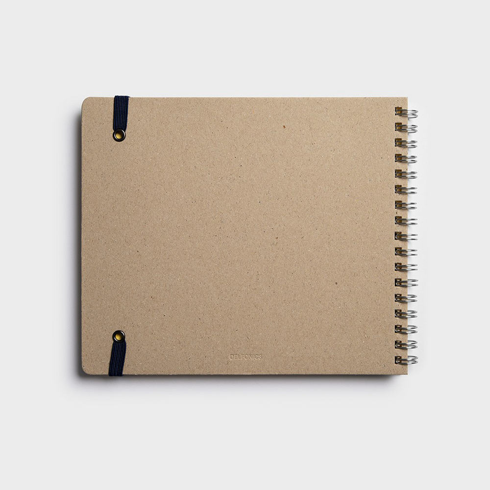 Delfonics Rollbahn Spiral Bound Landscape Notebook Field - White