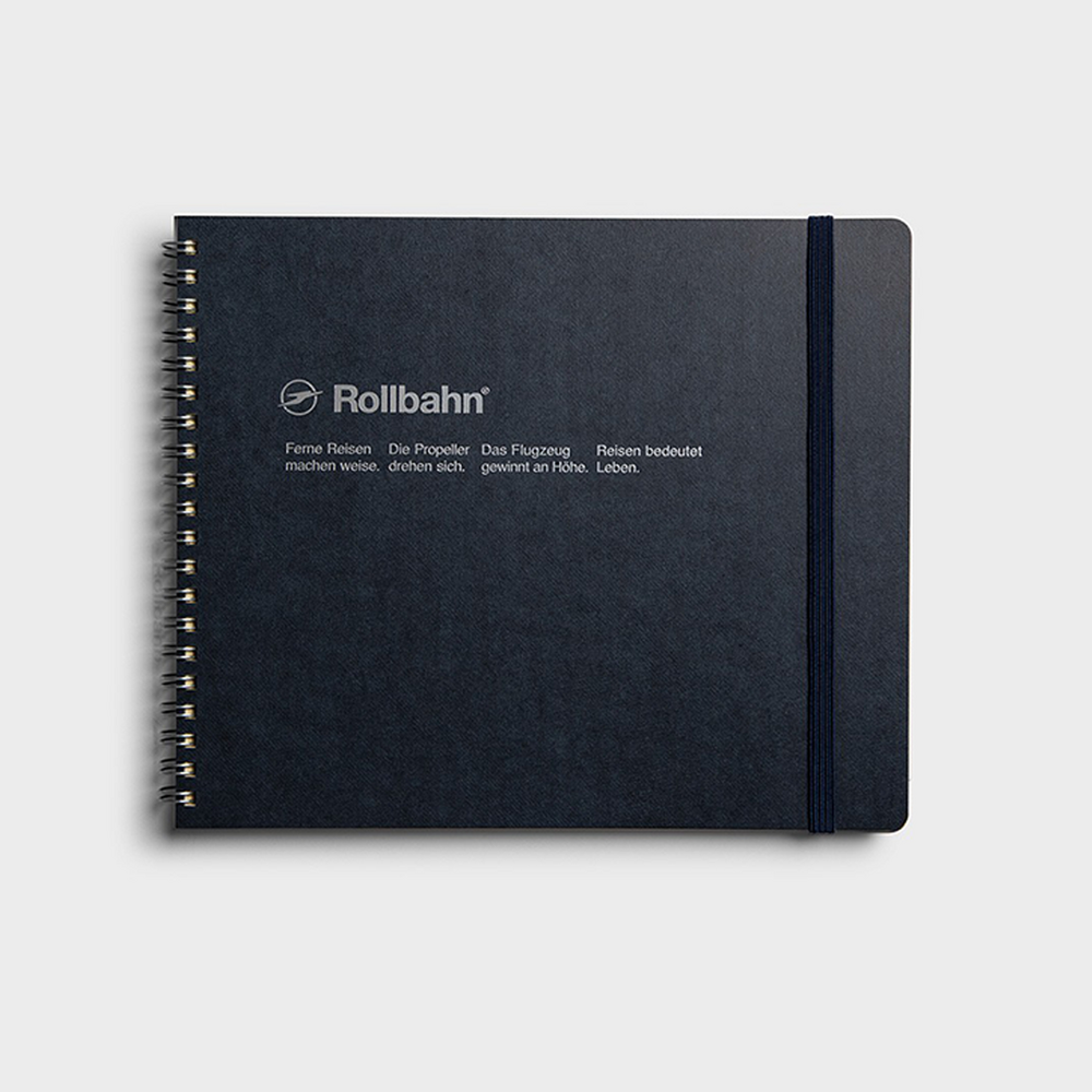 Delfonics Rollbahn Spiral Bound Landscape Notebook Field - Dark Blue