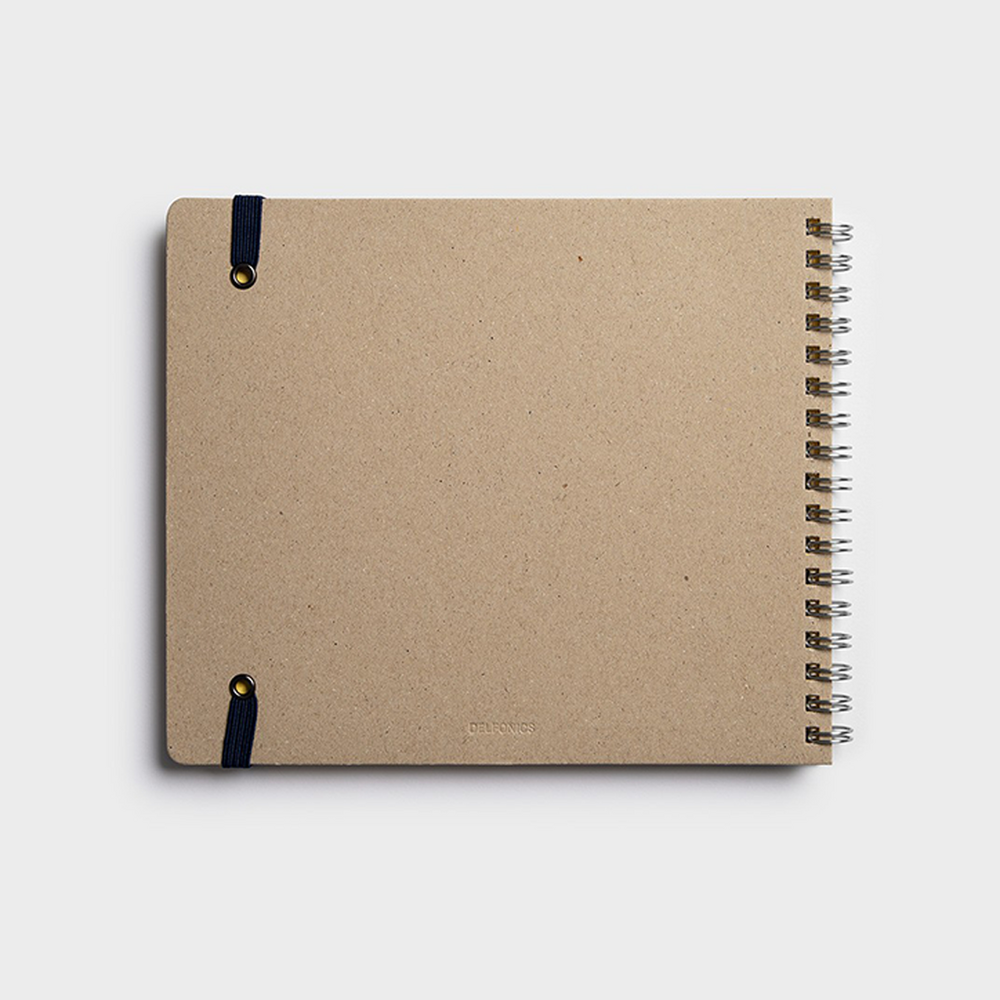 Delfonics Rollbahn Spiral Bound Landscape Notebook Field - Dark Blue