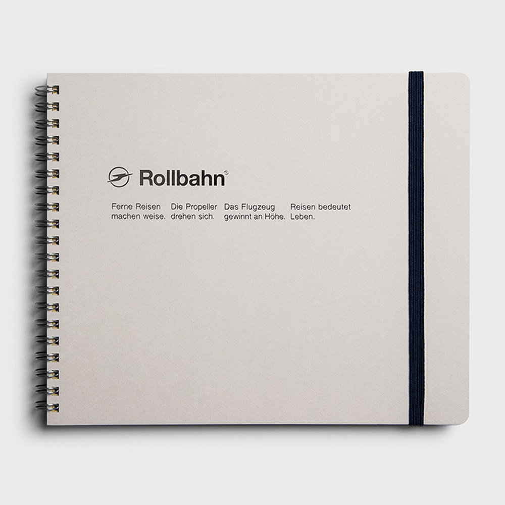 Delfonics Rollbahn Spiral Bound Landscape Notebook Desk - White