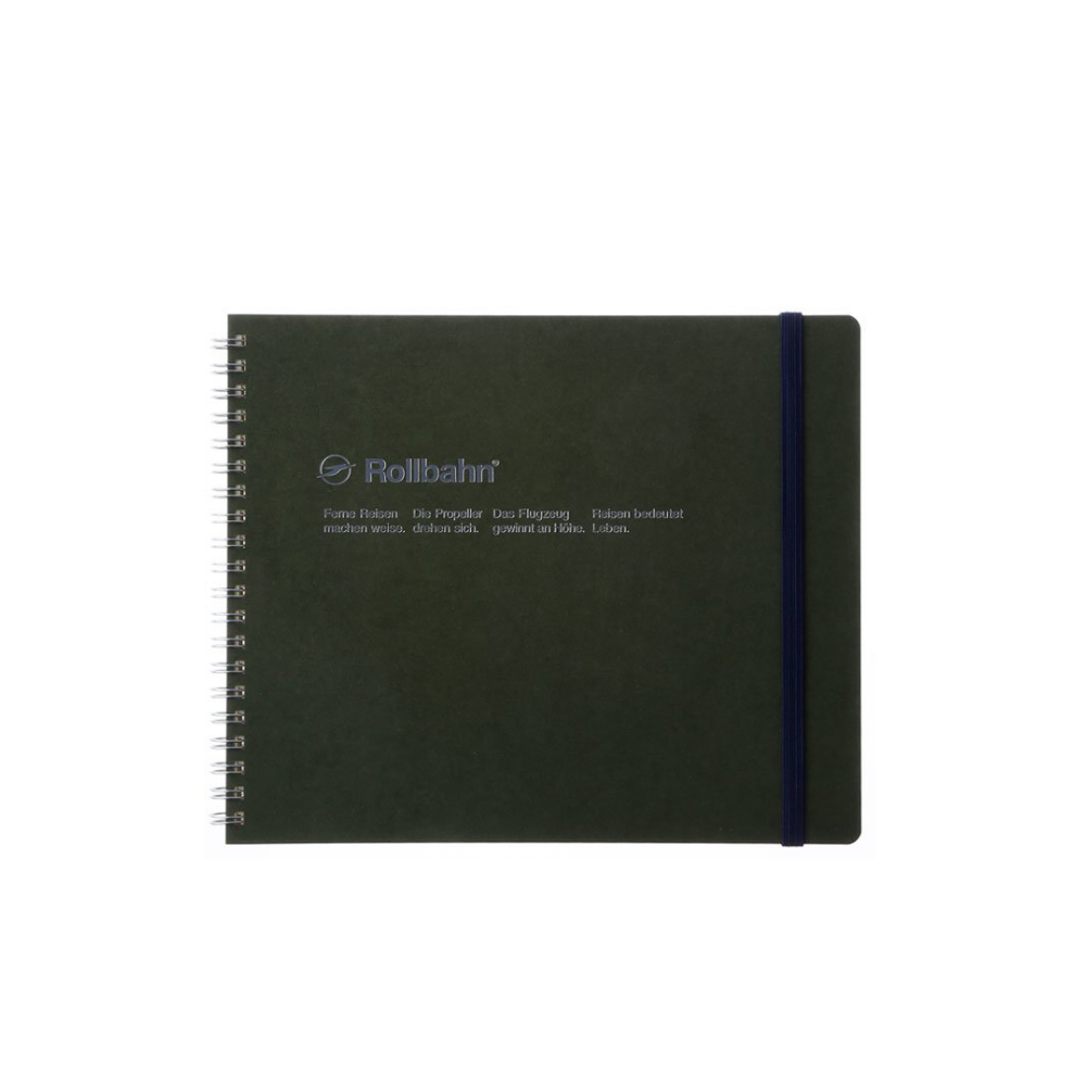 Delfonics Rollbahn Spiral Bound Landscape Notebook Desk - Dark Blue