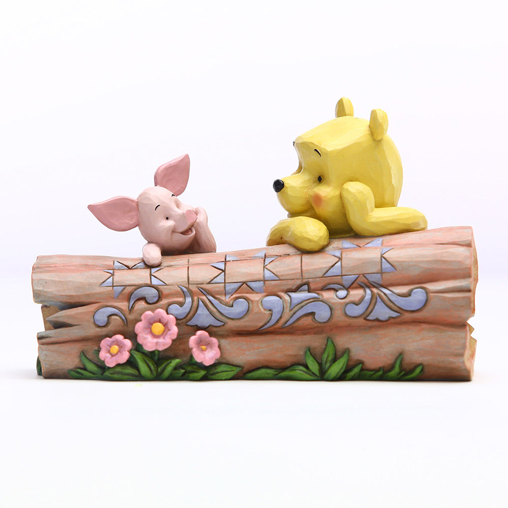 Disney Traditions Pooh and Piglet On a Log