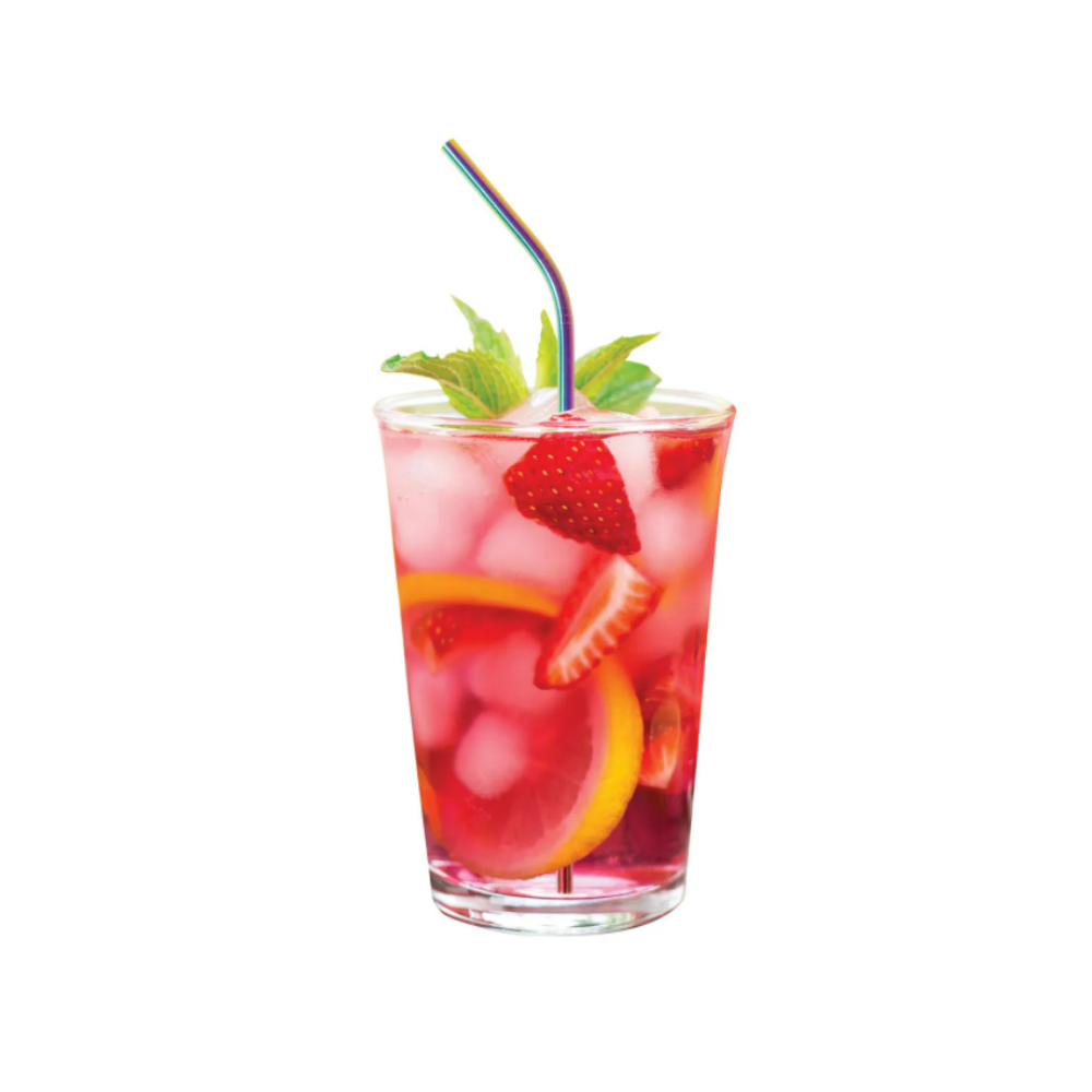 IS GIFT Rainbow Metal Drinking Straws (Set of 8)