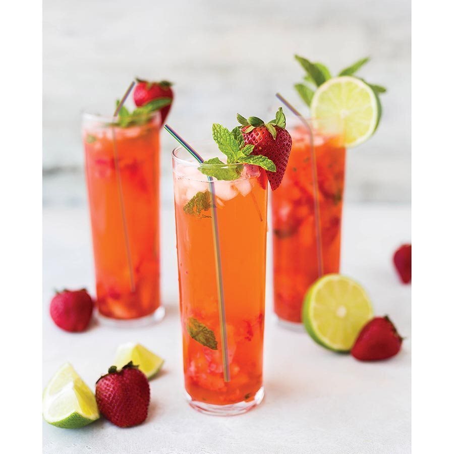 IS GIFT Rainbow Metal Drinking Straws (Set of 8)