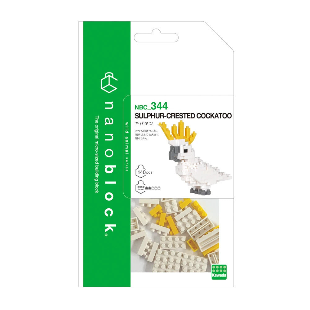 Nanoblock NBC_344 Sulphur Crested Cockatoo