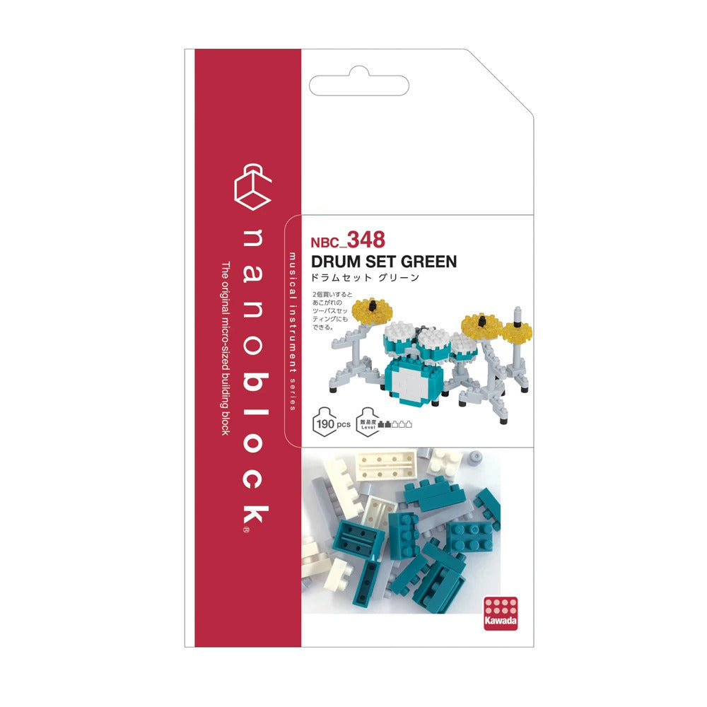 Nanoblock NBC_348 Drum Set Green