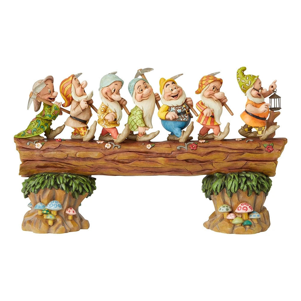 Disney Traditions Snow White & the Seven Dwarfs on Log
