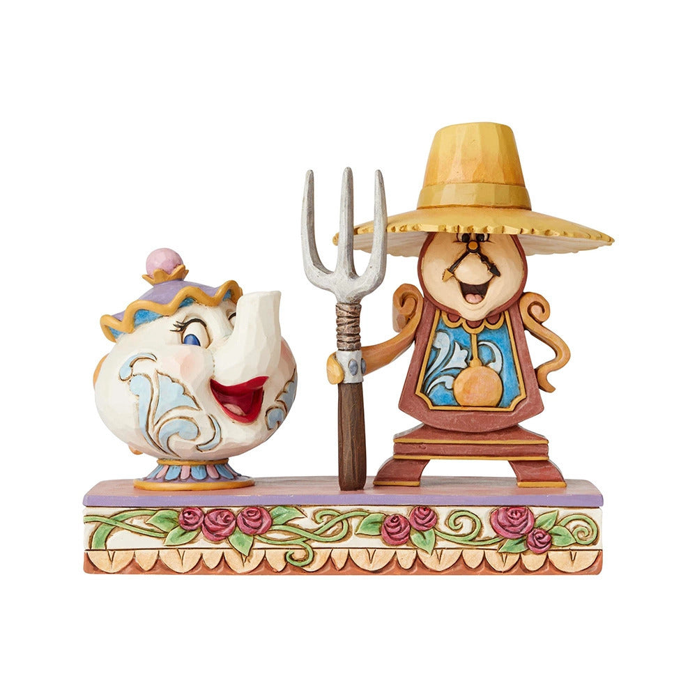 Disney Traditions Workin Round the Clock Mrs Potts & Cogsworth