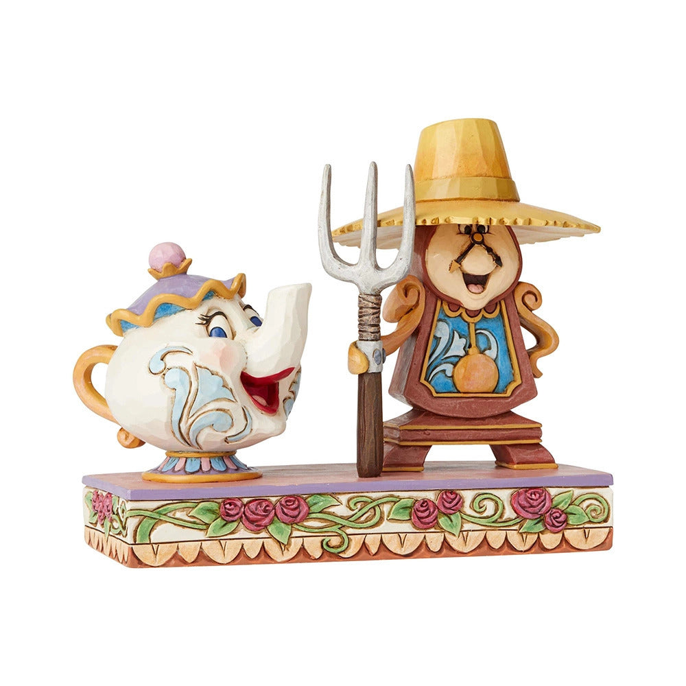 Disney Traditions Workin Round the Clock Mrs Potts & Cogsworth