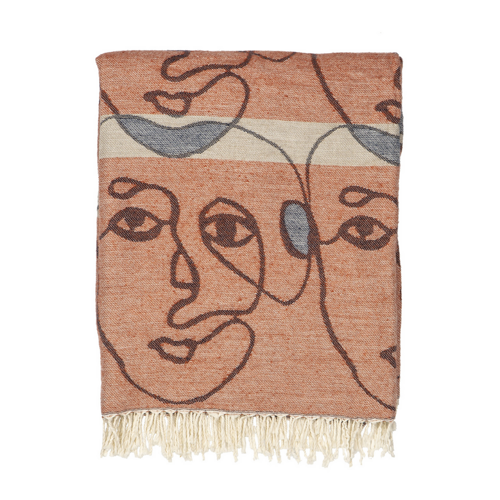 Amalfi Face it Reversible Blue/Pink Throw 170x130cm