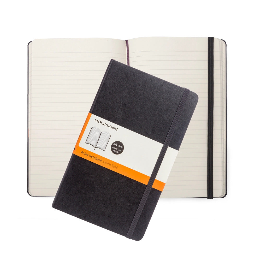 Moleskine Smart Paper Cahier Large Ruled Black (Set of 2)