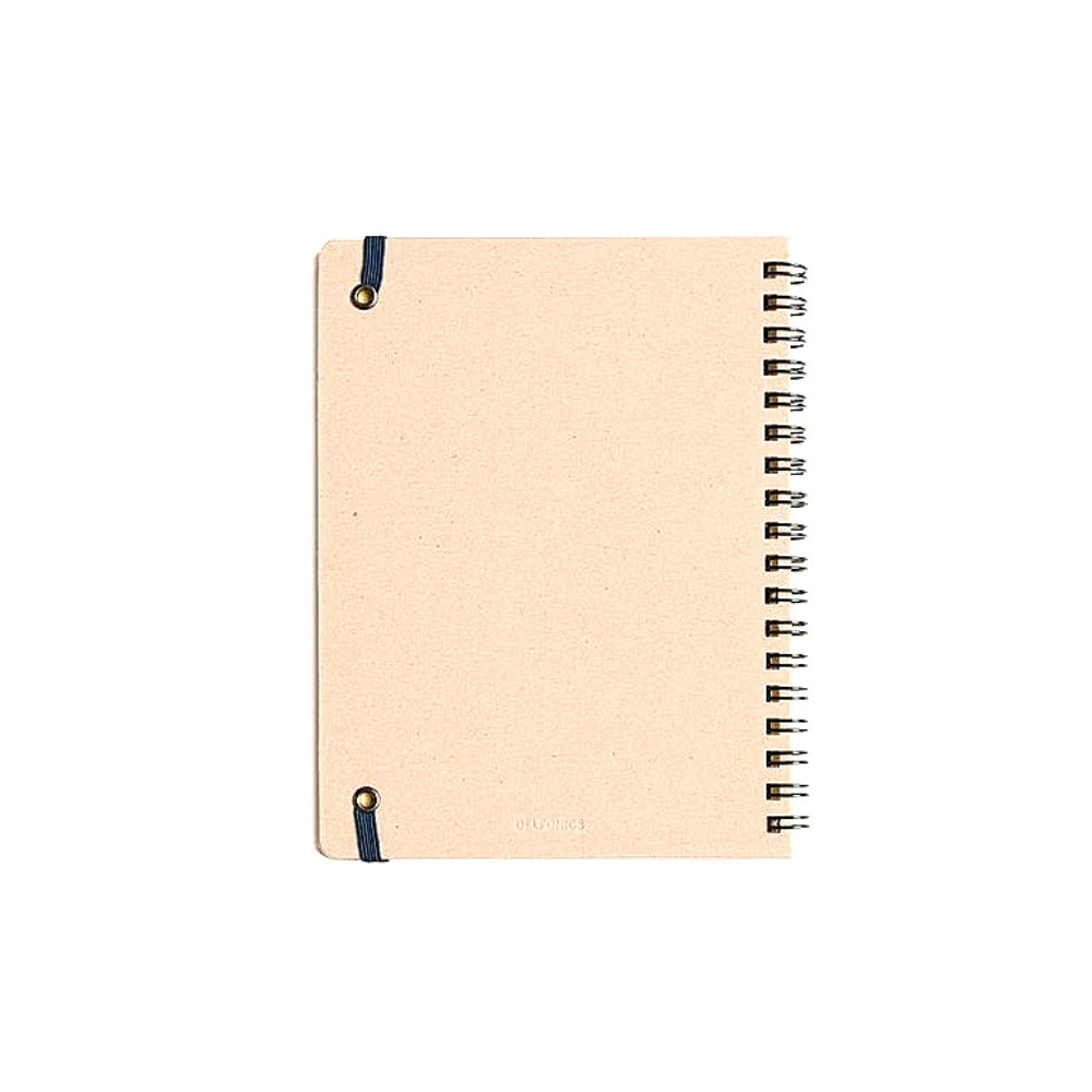 Delfonics Rollbahn Spiral Bound Notebook Grid Large - Dots Dark Blue
