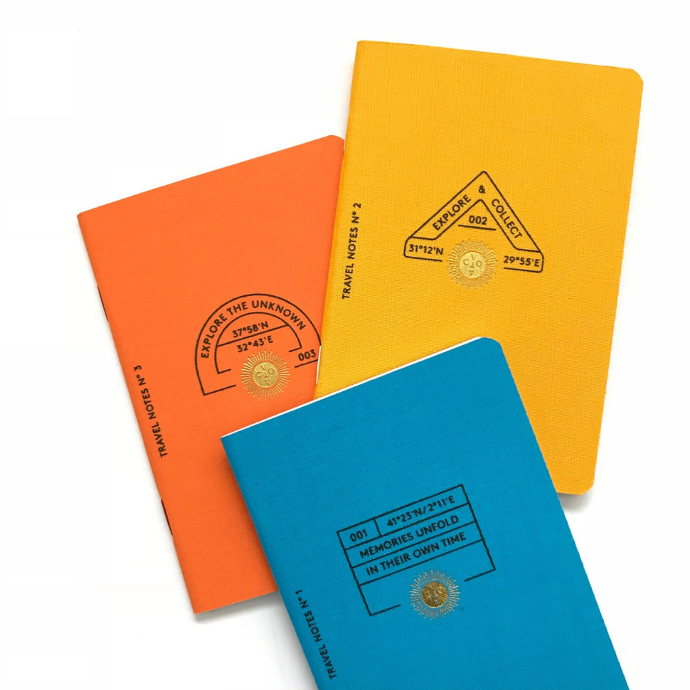 Octaevo Passport Travel Notes Notebook (Set of 3)