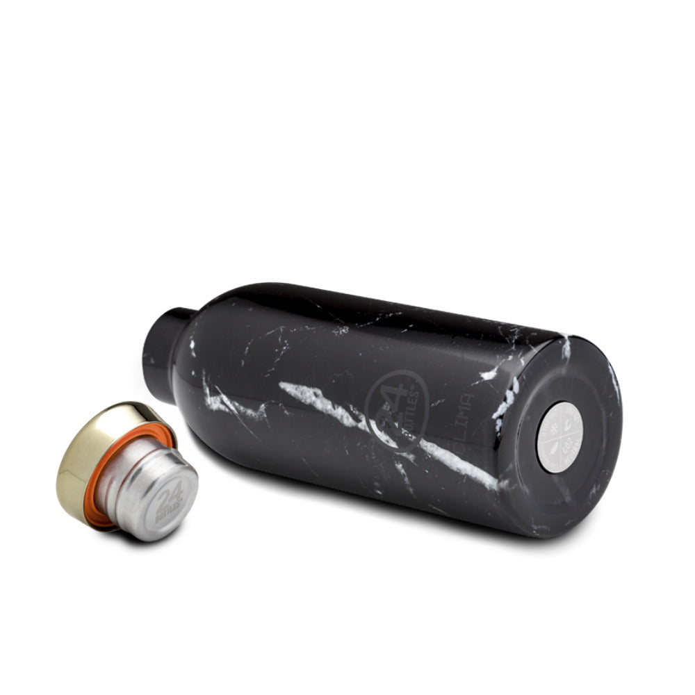 24Bottles Clima Bottle Insulated Water Bottle 850ml - Black Marble
