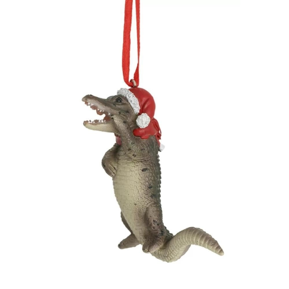Australiana Christmas Crocodile Hanging Figure 8cm (Set of 2)