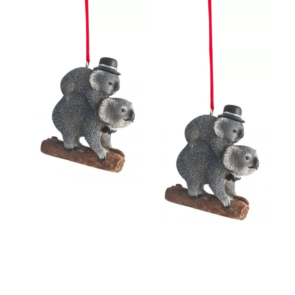 Australiana Dad & Son Gentleman Koala 8cm (Set of 2)