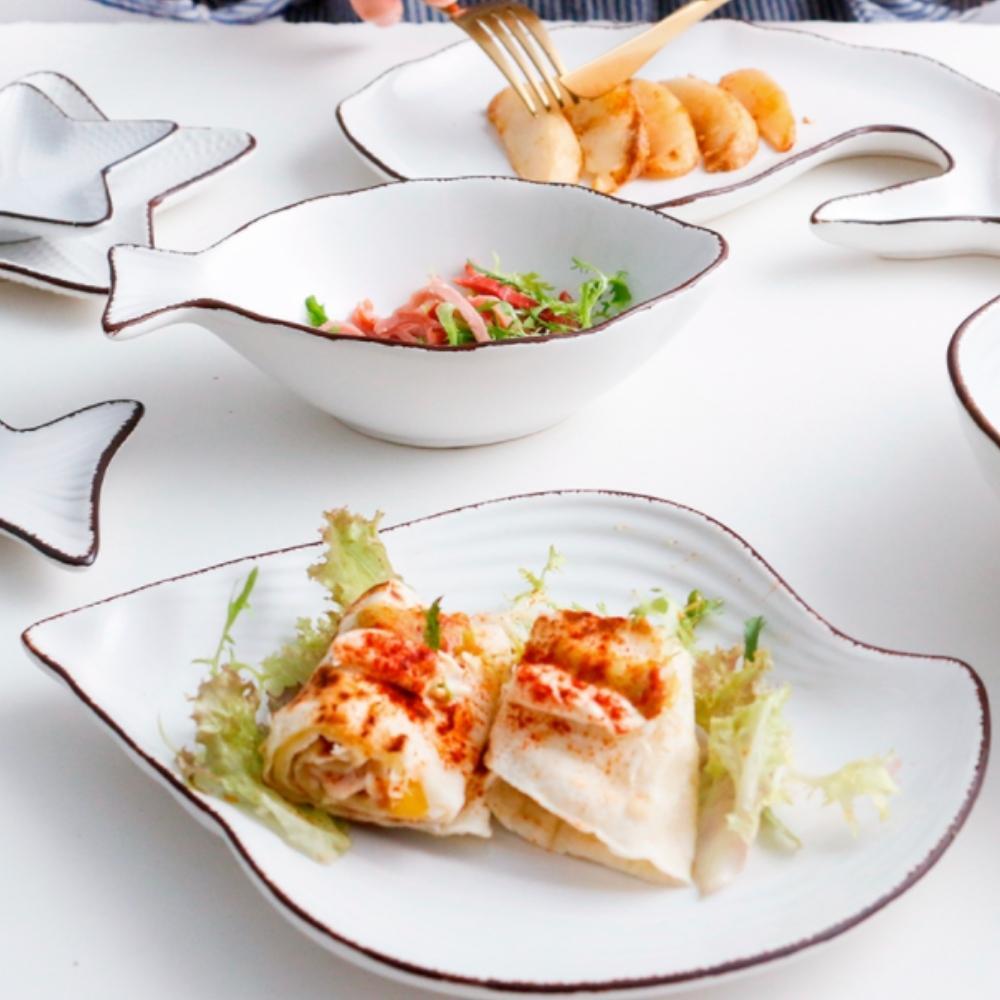 Coastal Ocean Conch and Seashell Plates (Set of 7)