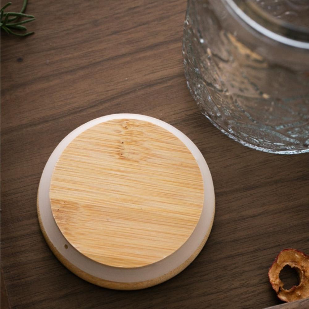 Glass Canister with Bamboo Lid 700ml (Set of 2)