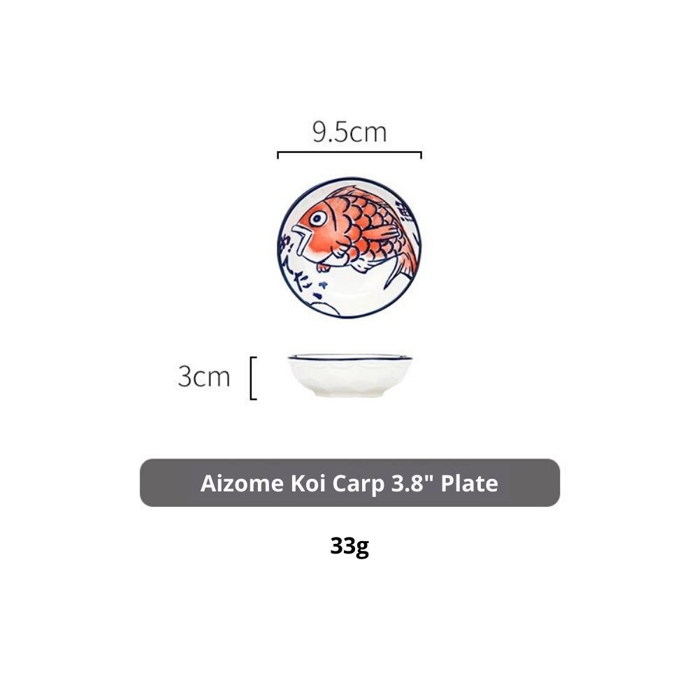 Ceramic Koi Carp Small Plate (Set of 2)