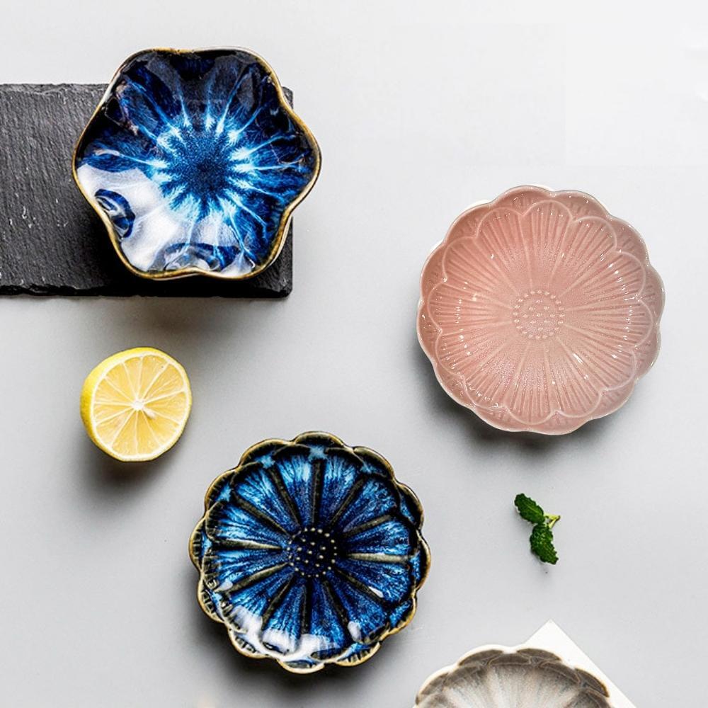 Blue Lotus Ceramic Mini Dish (Set of 2)